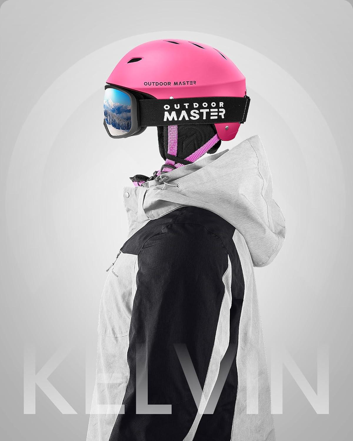 imageOutdoorMaster Kelvin Ski Helmet Snowboard Helmet for Men Women ampamp YouthPink