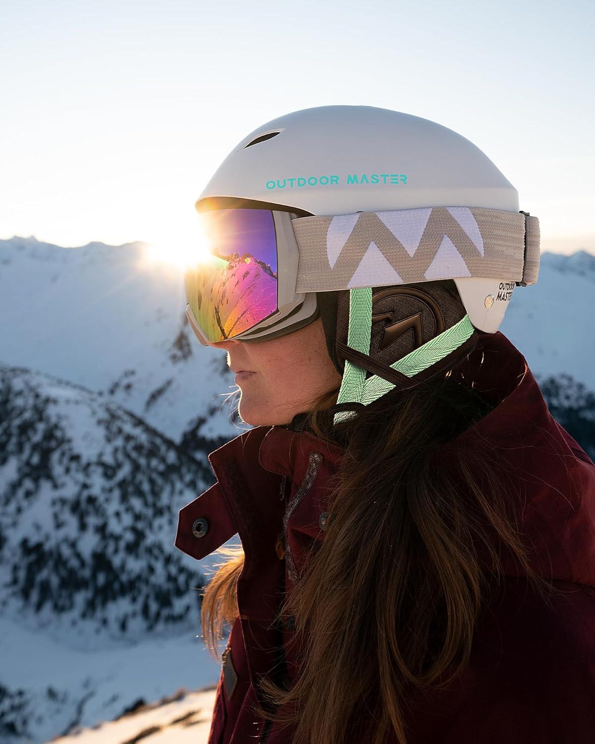 imageOutdoorMaster Kelvin Ski Helmet Snowboard Helmet for Men Women ampamp YouthWhiteTeal