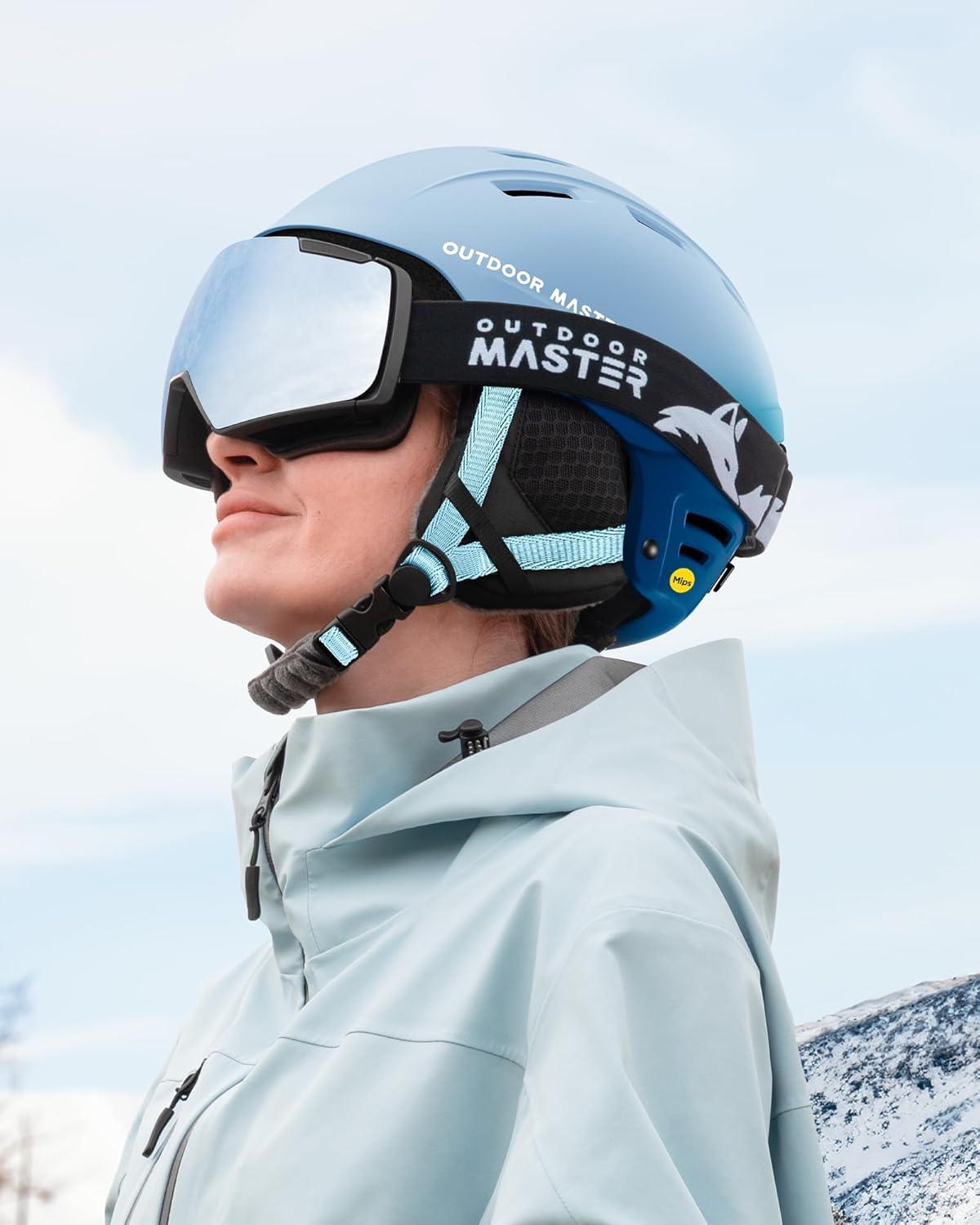 imageOutdoorMaster MIPS Ski Helmet Kelvin II MIPS Snow Sport Helmet Snowboard Helmet for Men Women ampamp YouthGradient Blue