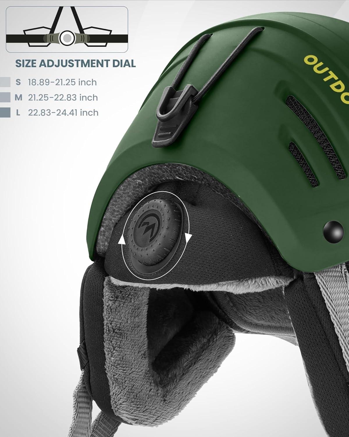 imageOutdoorMaster MIPS Ski Helmet Kelvin II MIPS Snow Sport Helmet Snowboard Helmet for Men Women ampamp YouthMatte Green
