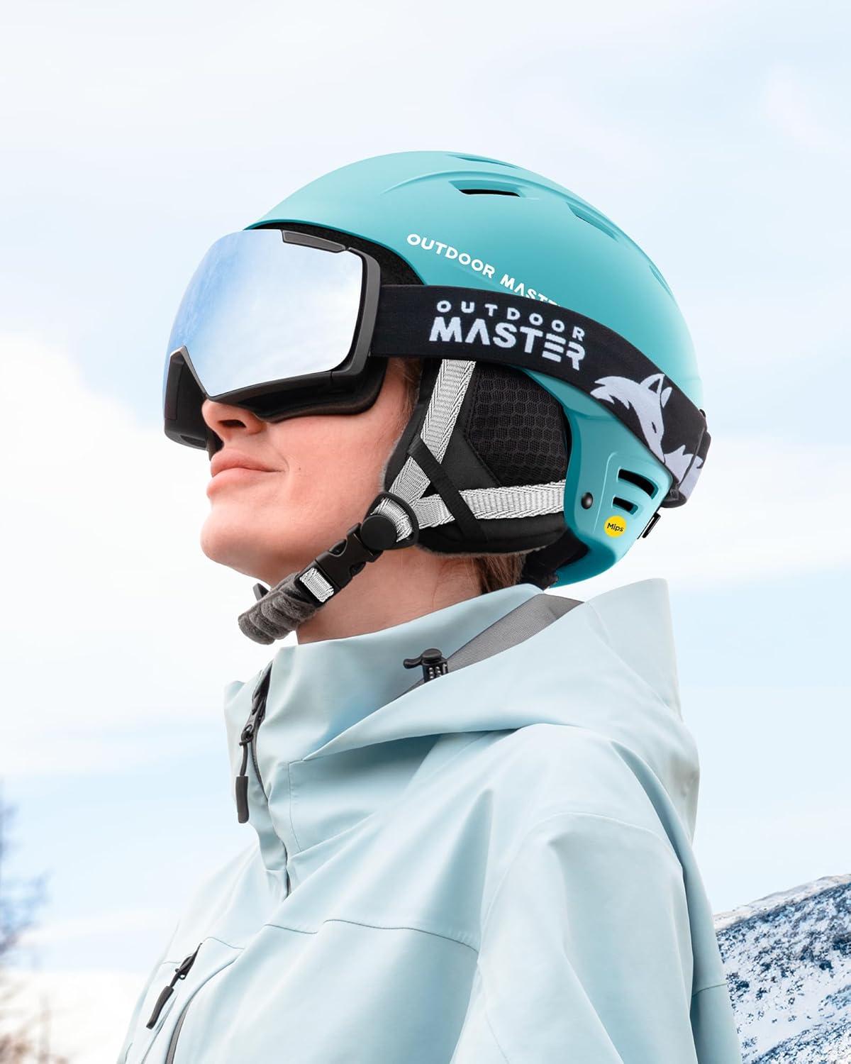 imageOutdoorMaster MIPS Ski Helmet Kelvin II MIPS Snow Sport Helmet Snowboard Helmet for Men Women ampamp YouthMatte Mint