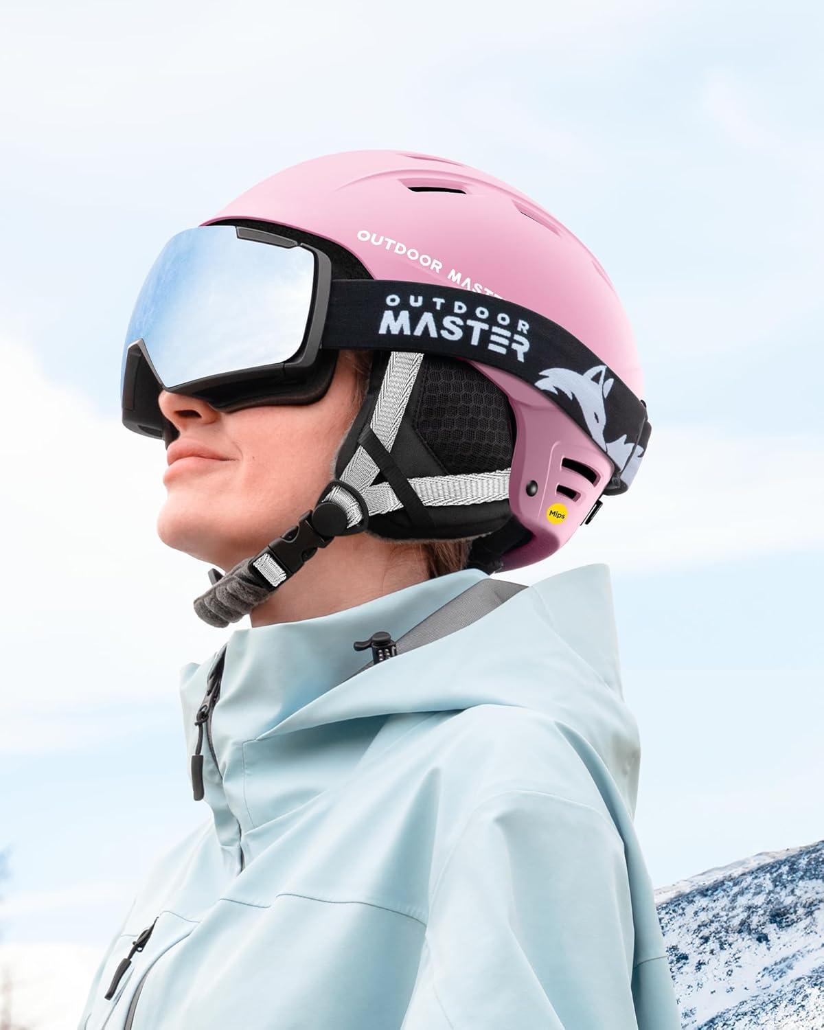 imageOutdoorMaster MIPS Ski Helmet Kelvin II MIPS Snow Sport Helmet Snowboard Helmet for Men Women ampamp YouthMatte Pink