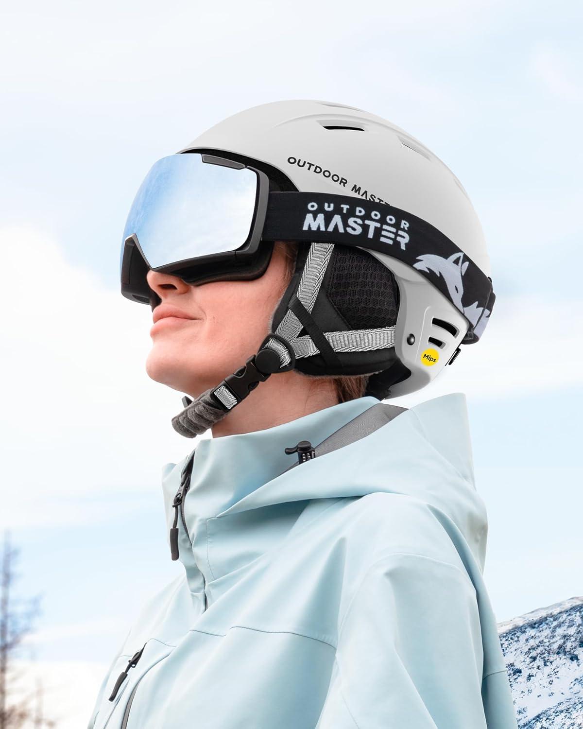 imageOutdoorMaster MIPS Ski Helmet Kelvin II MIPS Snow Sport Helmet Snowboard Helmet for Men Women ampamp YouthMatte White