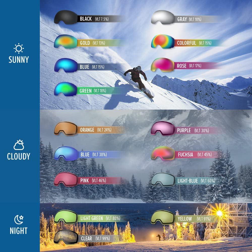 imageOutdoorMaster OTG Ski Goggles Over Glasses SkiSnowboard Goggles for Men Women ampamp Youth 100 UV ProtectionA1vlt 11
