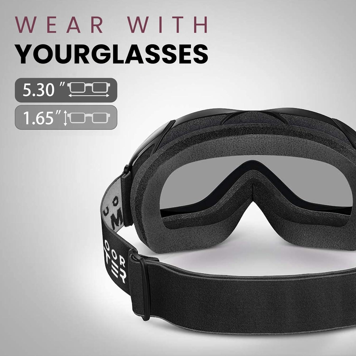 imageOutdoorMaster OTG Ski Goggles Over Glasses SkiSnowboard Goggles for Men Women ampamp Youth 100 UV ProtectionA1vlt 11