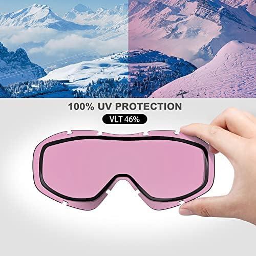 imageOutdoorMaster OTG Ski Goggles Over Glasses SkiSnowboard Goggles for Men Women ampamp Youth 100 UV ProtectionA1vlt 46