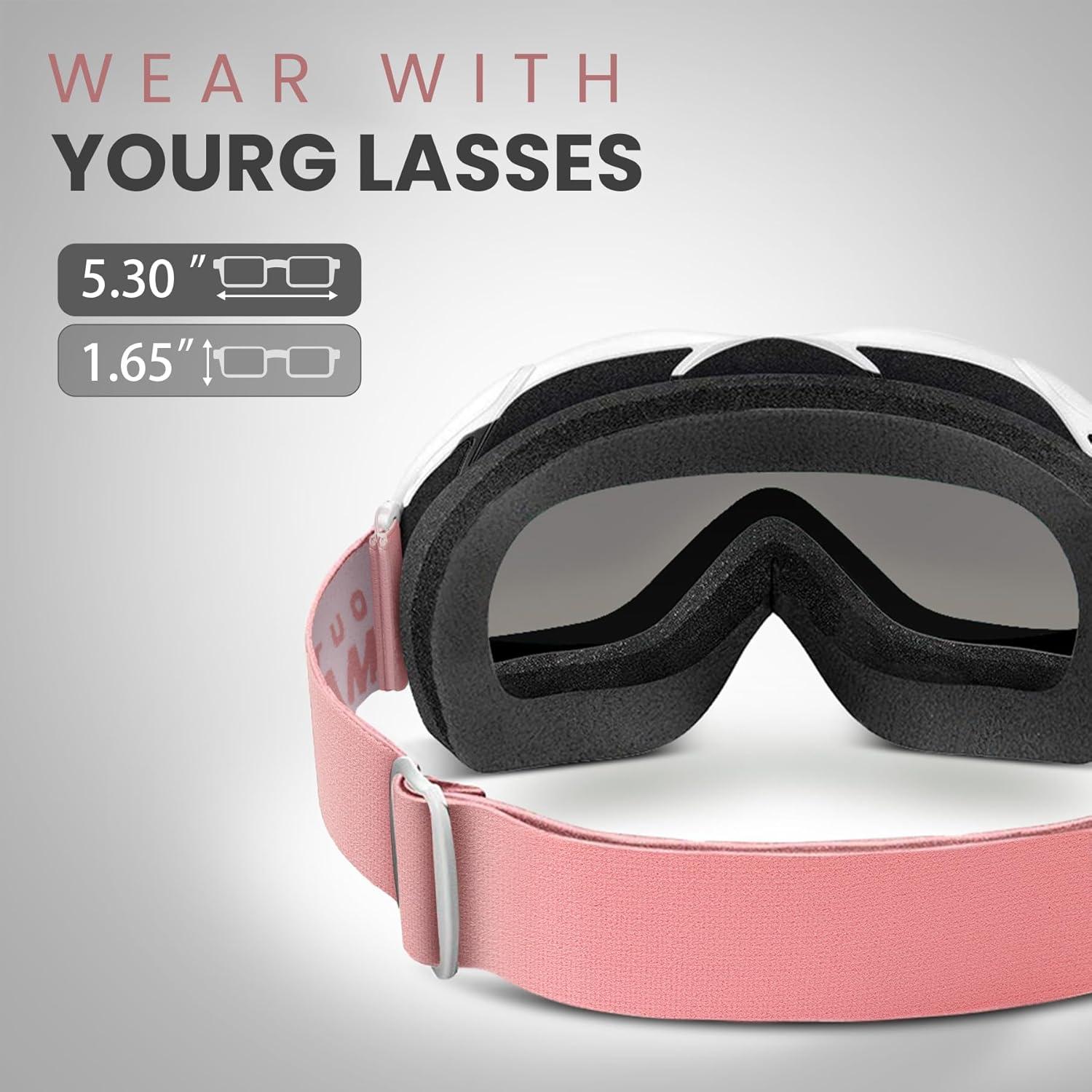 imageOutdoorMaster OTG Ski Goggles Over Glasses SkiSnowboard Goggles for Men Women ampamp Youth 100 UV ProtectionA3vlt 115