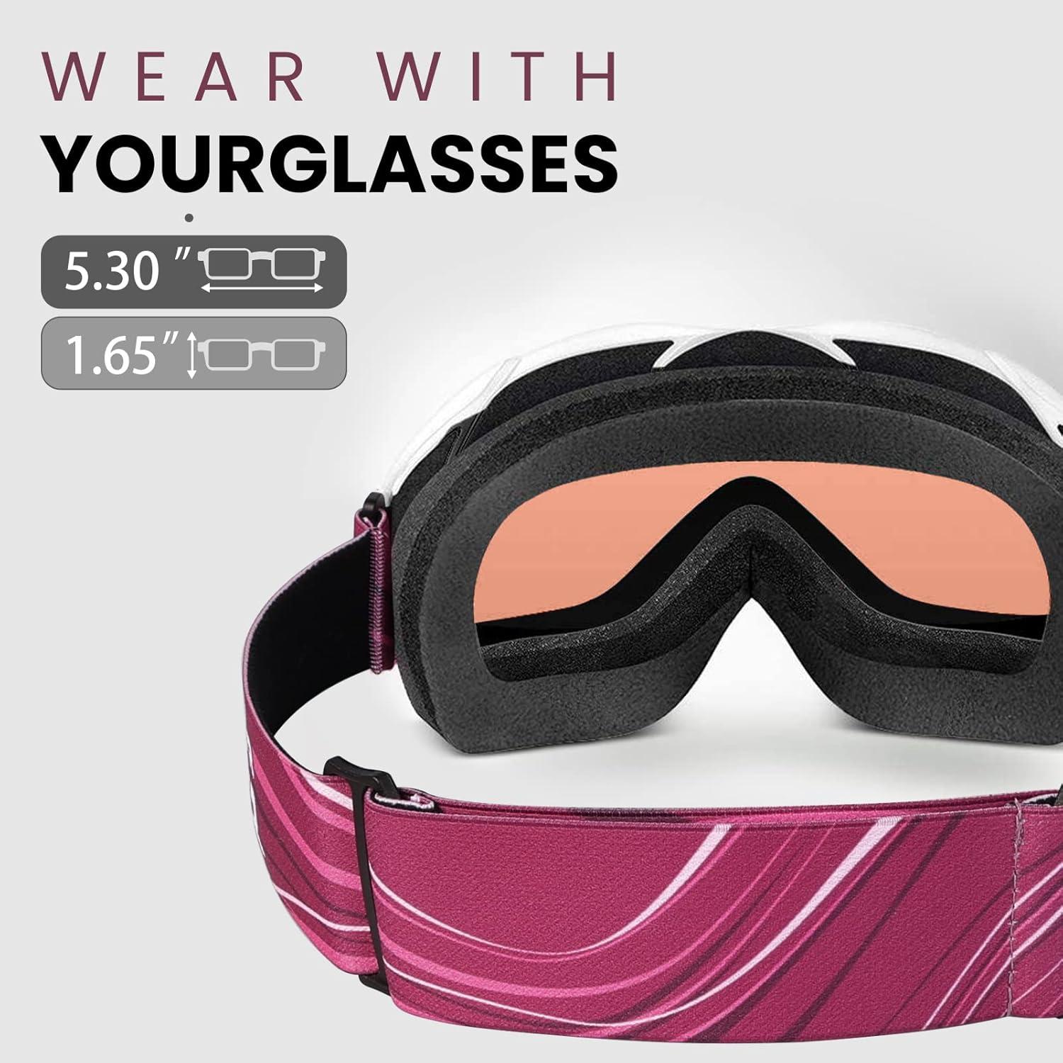 imageOutdoorMaster OTG Ski Goggles Over Glasses SkiSnowboard Goggles for Men Women ampamp Youth 100 UV ProtectionA3vlt 28