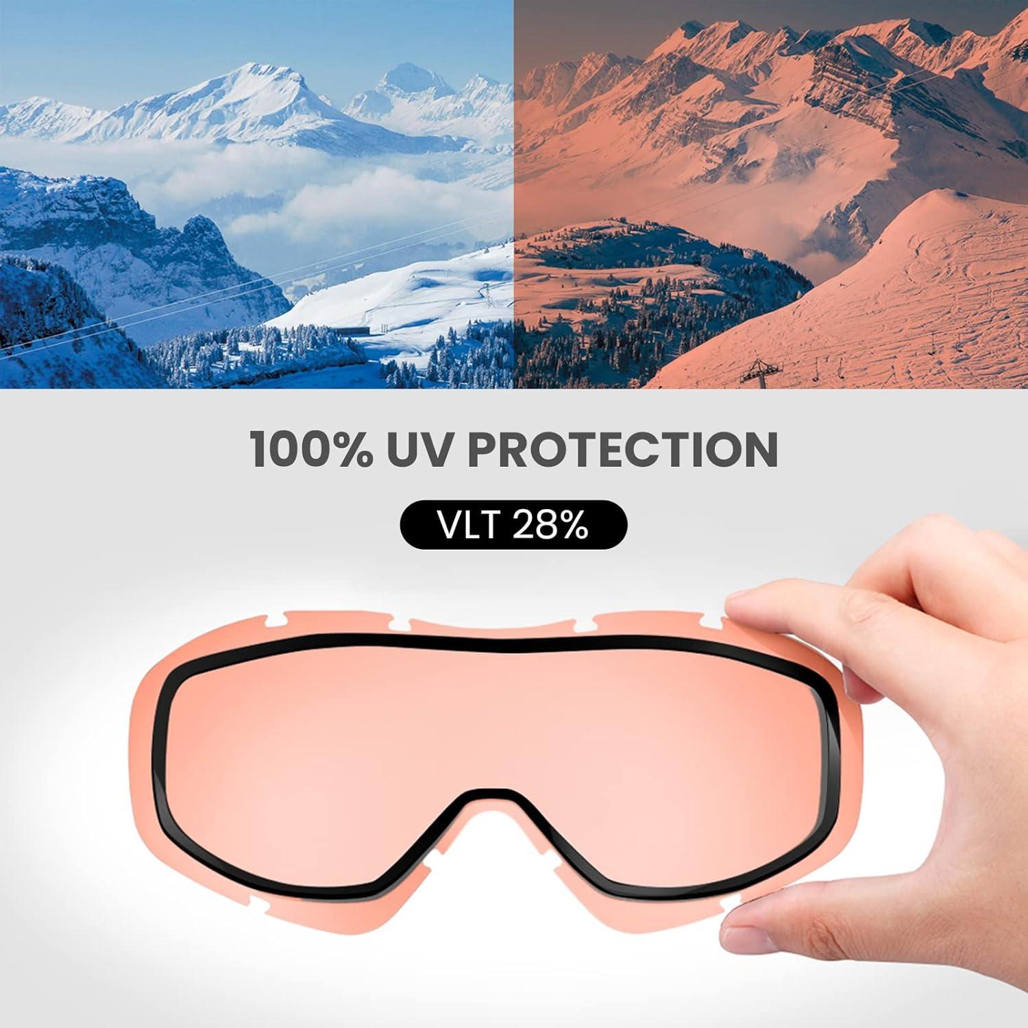 imageOutdoorMaster OTG Ski Goggles Over Glasses SkiSnowboard Goggles for Men Women ampamp Youth 100 UV ProtectionA3vlt 28