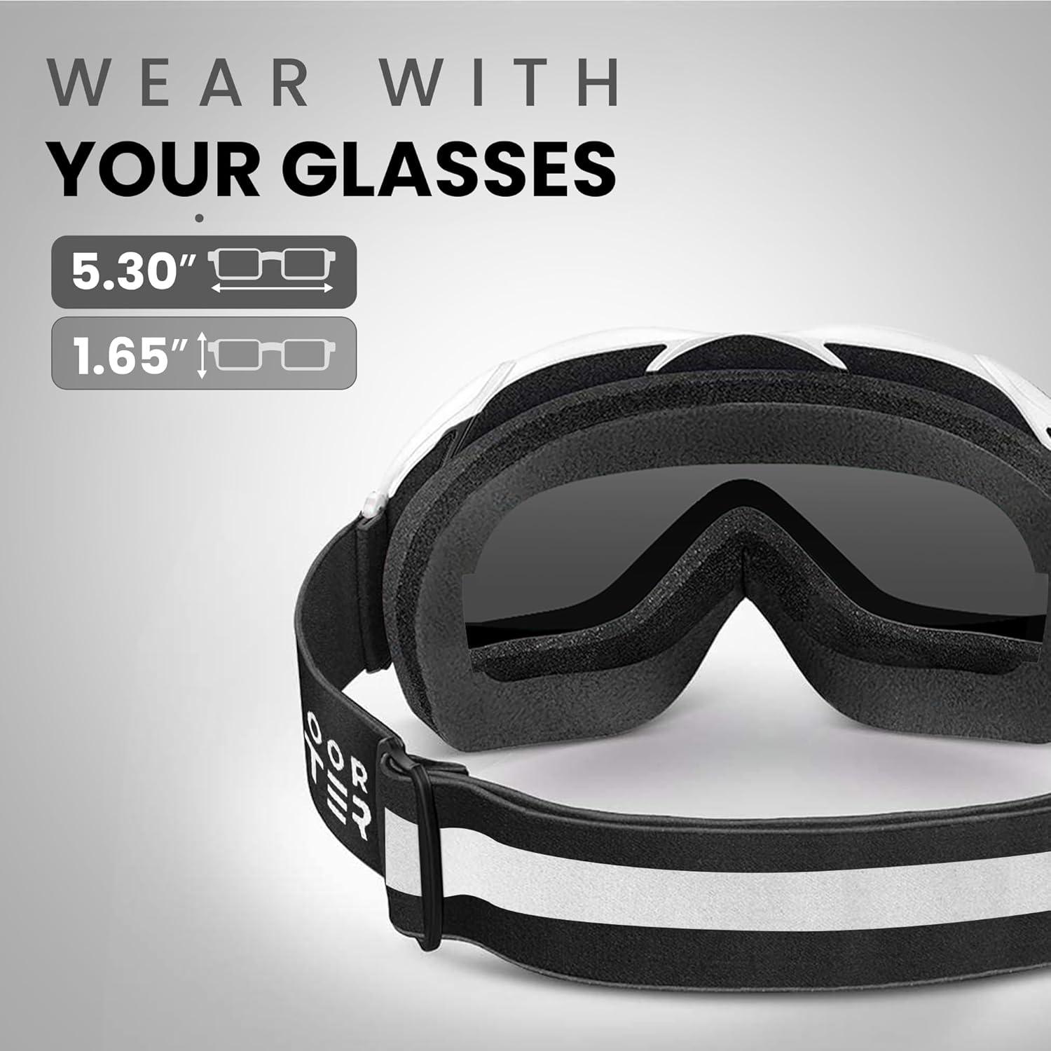 imageOutdoorMaster OTG Ski Goggles Over Glasses SkiSnowboard Goggles for Men Women ampamp Youth 100 UV ProtectionPolarizedvlt 11 Black