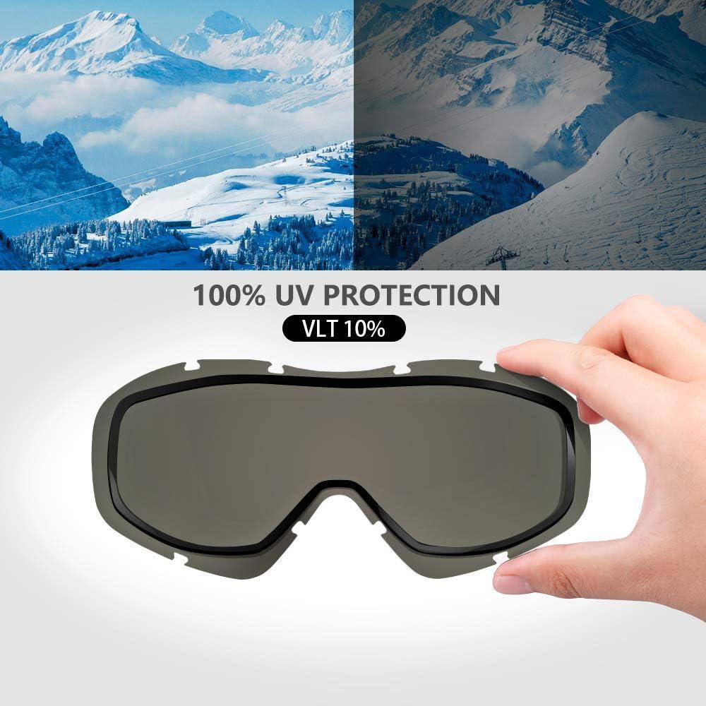 imageOutdoorMaster OTG Ski Goggles Over Glasses SkiSnowboard Goggles for Men Women ampamp Youth 100 UV ProtectionVlt 12
