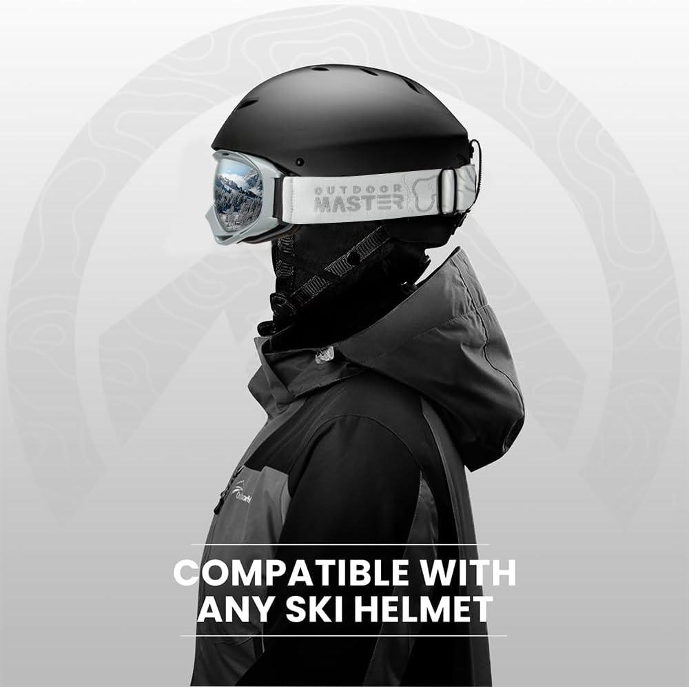 imageOutdoorMaster OTG Ski Goggles Over Glasses SkiSnowboard Goggles for Men Women ampamp Youth 100 UV ProtectionVlt 12