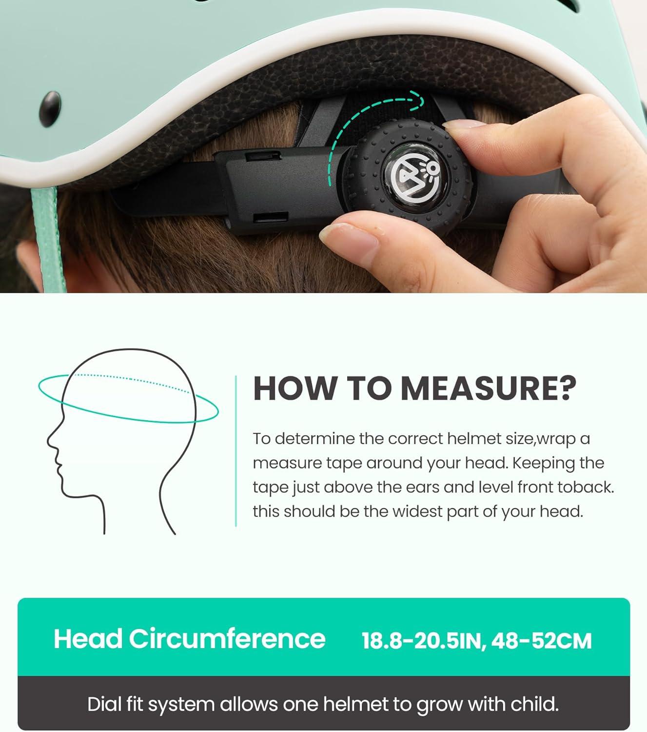imageOutdoorMaster Toddler Helmet Toddler Bike Helmet Bike Helmet for Youth Boys ampamp Girls Kids Helmet with Visor Dial Fit Adjustment Ventilation MultiSport Helmet for Bicycle Skate Scooter LongboardMatte Green