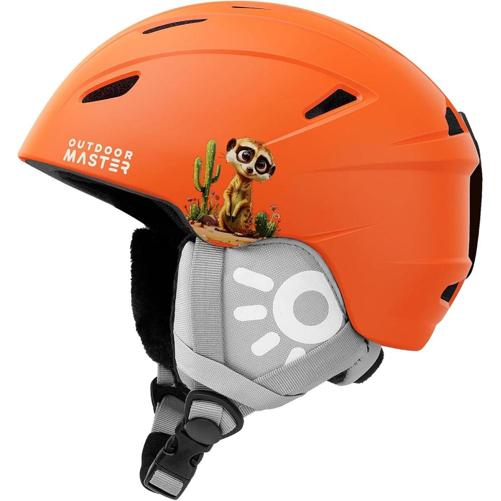 imageOutdoorMaster Anoa Kids Ski Helmet  Adjustable Snowboard Helmet  Durable PC Shell ShockAbsorbing EPS Core ampamp Cooling Vents  Certified Snow Sports Helmet for Boys Girls ampamp YouthOrange