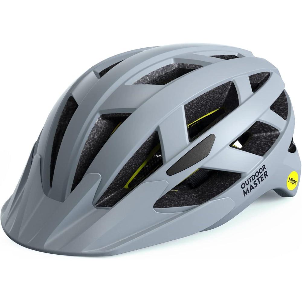 imageOutdoorMaster Gem Recreational MIPS Cycling Helmet Two Removable Liners ampamp Ventilation in MultiEnvironment Bike Helmet in Mountain Motorway for Youth ampamp AdultAqua Blue