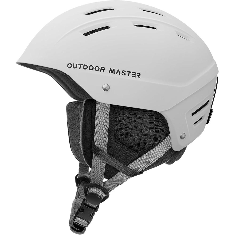 imageOutdoorMaster Kelvin II Ski Helmet Snow Sport Helmet Snowboard Helmet for Men Women ampamp YouthMatte White