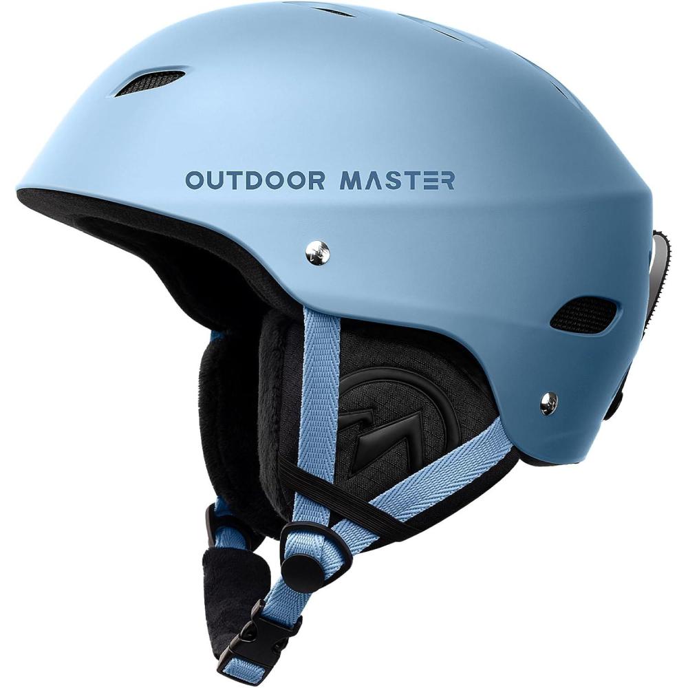 imageOutdoorMaster Kelvin Ski Helmet Snowboard Helmet for Men Women ampamp YouthGray Blue