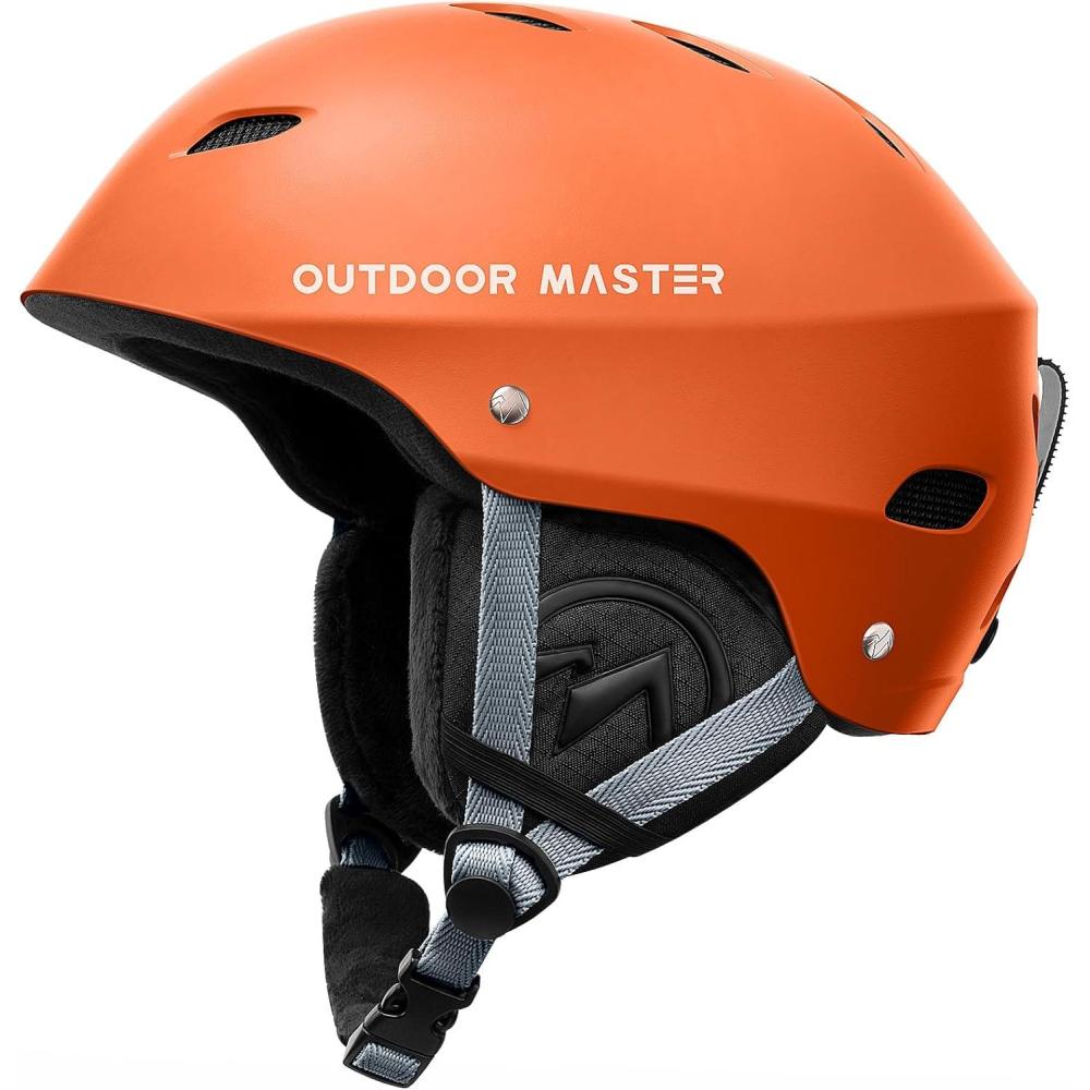 imageOutdoorMaster Kelvin Ski Helmet Snowboard Helmet for Men Women ampamp YouthMatte Orange