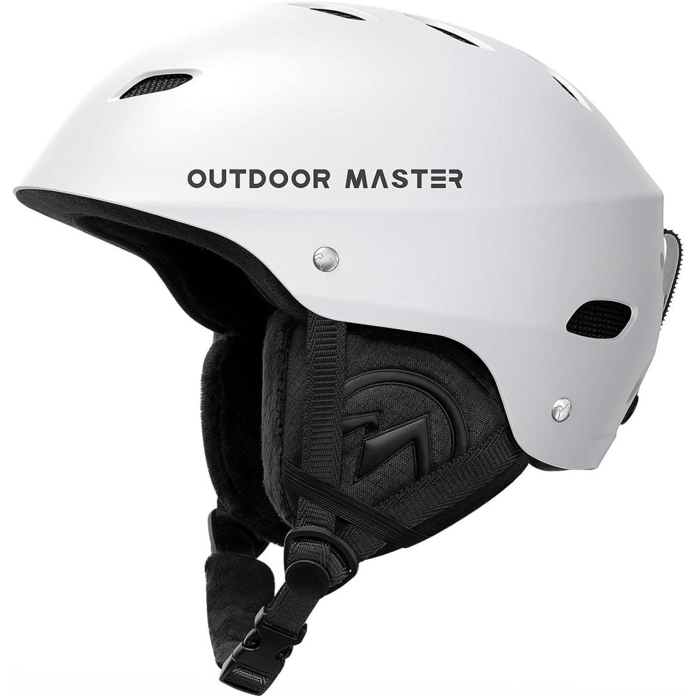 imageOutdoorMaster Kelvin Ski Helmet Snowboard Helmet for Men Women ampamp YouthWhite