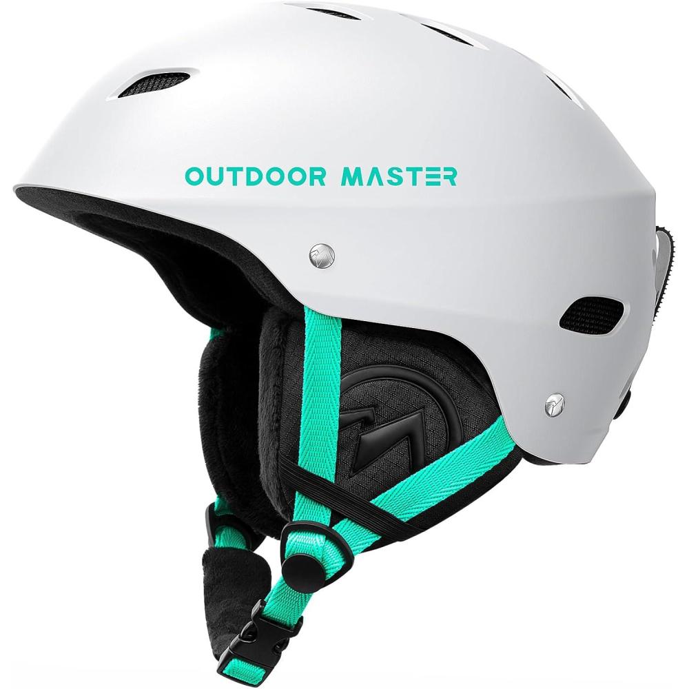 imageOutdoorMaster Kelvin Ski Helmet Snowboard Helmet for Men Women ampamp YouthWhiteTeal