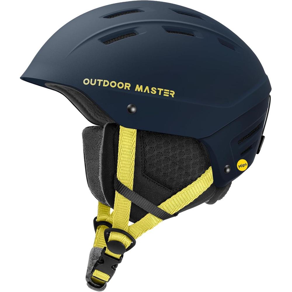 imageOutdoorMaster MIPS Ski Helmet Kelvin II MIPS Snow Sport Helmet Snowboard Helmet for Men Women ampamp YouthDark Blue