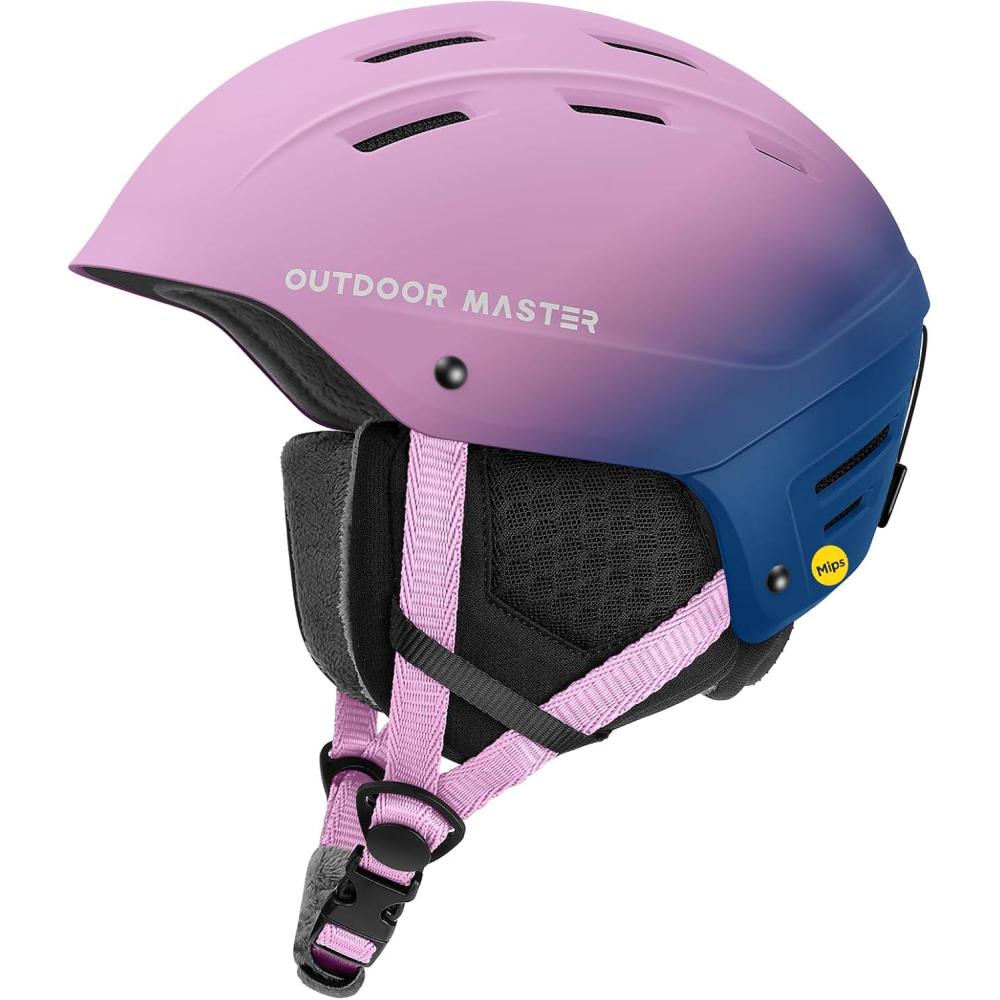 imageOutdoorMaster MIPS Ski Helmet Kelvin II MIPS Snow Sport Helmet Snowboard Helmet for Men Women ampamp YouthGradient Purple Blue