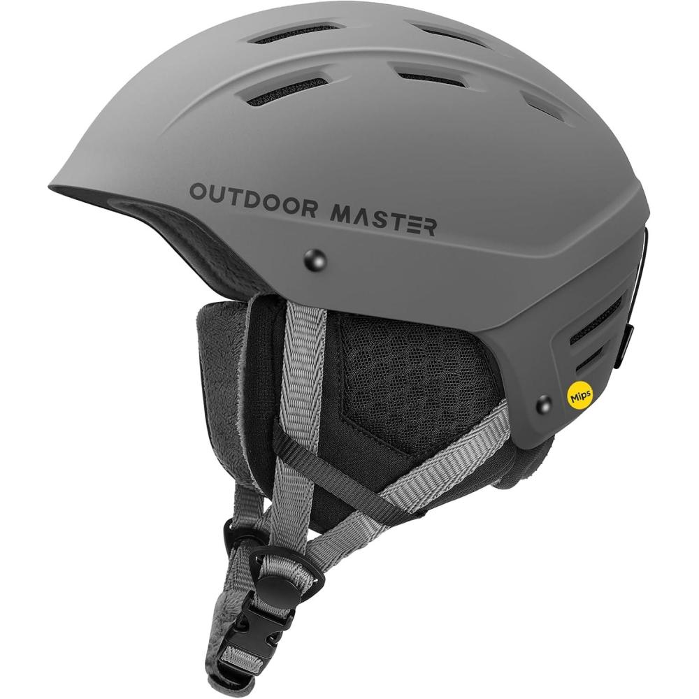 imageOutdoorMaster MIPS Ski Helmet Kelvin II MIPS Snow Sport Helmet Snowboard Helmet for Men Women ampamp YouthMatte Gray