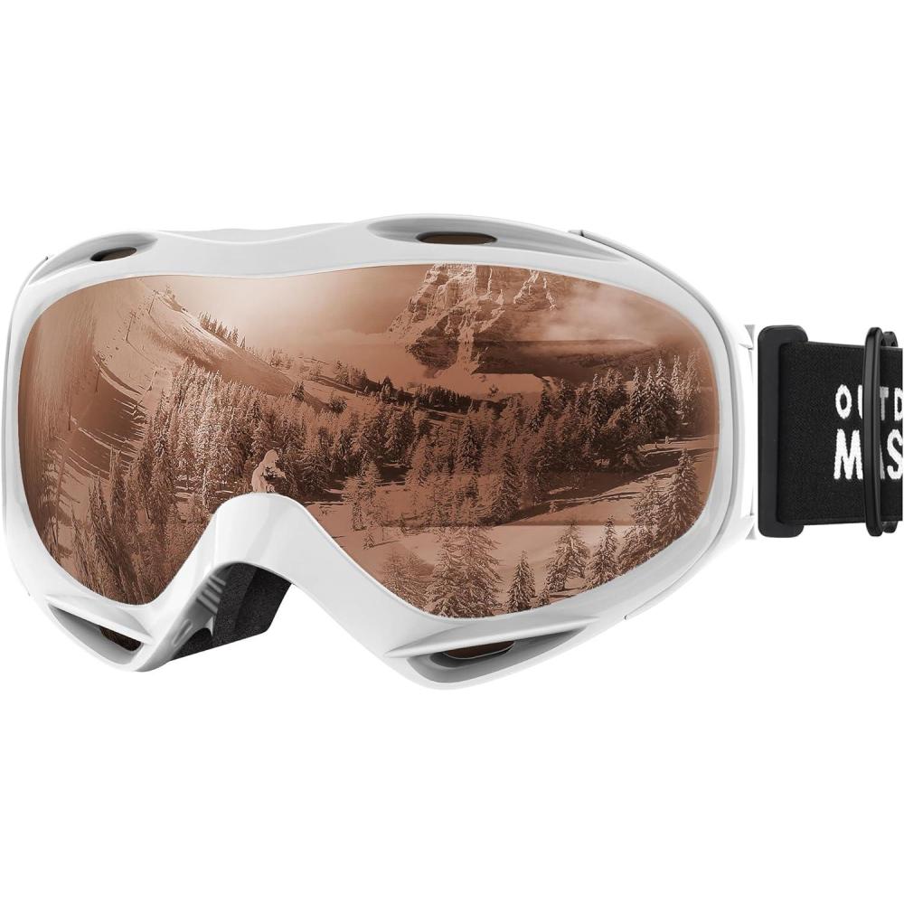 imageOutdoorMaster OTG Ski Goggles Over Glasses SkiSnowboard Goggles for Men Women ampamp Youth 100 UV ProtectionPolarizedvlt 25 Brown