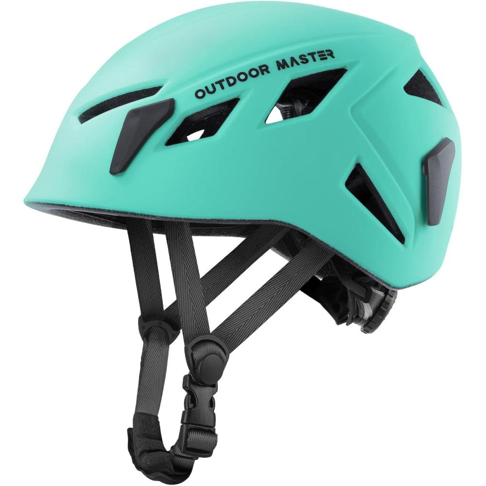 imageOutdoorMaster Rock Climbing Helmet Adults Mountaineering Helmet Arborist Helmet Hiking Caving Search and Rescue Tree Climbing Helmet AdjustableMatte Green