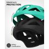 OutdoorMaster Adult Bike Helmet – Bicycle Helmet with Rechargeable Rear LED Light, Detachable Magnetic Goggles, Removable Sun Visor – Suitable for Commuting and Cycling for Men and Women(Mint Green)