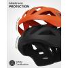 OutdoorMaster Adult Bike Helmet – Bicycle Helmet with Rechargeable Rear LED Light, Detachable Magnetic Goggles, Removable Sun Visor – Suitable for Commuting and Cycling for Men and Women(Matte Orange)