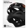 OutdoorMaster Adult Bike Helmet – Bicycle Helmet with Rechargeable Rear LED Light, Detachable Magnetic Goggles, Removable Sun Visor – Suitable for Commuting and Cycling for Men and Women(Matte Black)