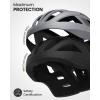 OutdoorMaster Adult Bike Helmet – Bicycle Helmet with Rechargeable Rear LED Light, Detachable Magnetic Goggles, Removable Sun Visor – Suitable for Commuting and Cycling for Men and Women(Matte Grey)