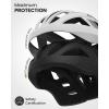OutdoorMaster Adult Bike Helmet – Bicycle Helmet with Rechargeable Rear LED Light, Detachable Magnetic Goggles, Removable Sun Visor – Suitable for Commuting and Cycling for Men and Women(Matte White)