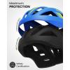 OutdoorMaster Adult Bike Helmet – Bicycle Helmet with Rechargeable Rear LED Light, Detachable Magnetic Goggles, Removable Sun Visor – Suitable for Commuting and Cycling for Men and Women(Ocean Blue)