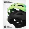 OutdoorMaster Adult Bike Helmet – Bicycle Helmet with Rechargeable Rear LED Light, Detachable Magnetic Goggles, Removable Sun Visor – Suitable for Commuting and Cycling for Men and Women(Gradient Yellow Green)