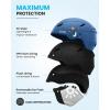 OutdoorMaster Anoa Kids Ski Helmet – Adjustable Snowboard Helmet – Durable PC Shell, Shock-Absorbing EPS Core & Cooling Vents – Certified Snow Sports Helmet for Boys, Girls & Youth(Blue)
