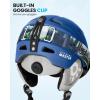 OutdoorMaster Anoa Kids Ski Helmet – Adjustable Snowboard Helmet – Durable PC Shell, Shock-Absorbing EPS Core & Cooling Vents – Certified Snow Sports Helmet for Boys, Girls & Youth(Blue)