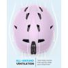 OutdoorMaster Anoa Kids Ski Helmet – Adjustable Snowboard Helmet – Durable PC Shell, Shock-Absorbing EPS Core & Cooling Vents – Certified Snow Sports Helmet for Boys, Girls & Youth(Pink)