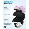 OutdoorMaster Anoa Kids Ski Helmet and Goggles Set – Snowboard Helmet with Ski Goggles – Durable PC Shell, Shock-Absorbing EPS Core & Adjustable Fit – Certified Snow Helmets for Boys, Girls & Youth(Pink)