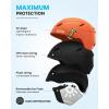 OutdoorMaster Anoa Kids Ski Helmet and Goggles Set – Snowboard Helmet with Ski Goggles – Durable PC Shell, Shock-Absorbing EPS Core & Adjustable Fit – Certified Snow Helmets for Boys, Girls & Youth(Orange)