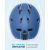 OutdoorMaster Anoa Kids Ski Helmet and Goggles Set – Snowboard Helmet with Ski Goggles – Durable PC Shell, Shock-Absorbing EPS Core & Adjustable Fit – Certified Snow Helmets for Boys, Girls & Youth(Blue)