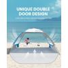 OutdoorMaster Beach Tent Sun Shelter with 2 Ventilated Doors, UPF50+ Easy Setup Beach Tent Canopy for 3 Person, Lightweight & Portable Family Beach Umbrellas for Sand with Carrying Bag -Ocracoke Coast(Ocracoke Coast)