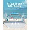 OutdoorMaster Beach Tent Sun Shelter with 2 Ventilated Doors, UPF50+ Easy Setup Beach Tent Canopy for 3 Person, Lightweight & Portable Family Beach Umbrellas for Sand with Carrying Bag -Ocracoke Coast(Blue)
