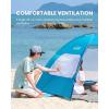 OutdoorMaster Beach Tent for 3/4 Person – Easy Setup Sun Shade Shelter, Portable Beach Shade Sun Canopy with UPF 50+ UV Protection, Removable Skylight Family Size(Blue)