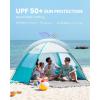 OutdoorMaster Beach Tent for 3/4 Person – Easy Setup Sun Shade Shelter, Portable Beach Shade Sun Canopy with UPF 50+ UV Protection, Removable Skylight Family Size(Olive Green)