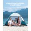 OutdoorMaster Beach Tent for 3/4 Person – Easy Setup Sun Shade Shelter, Portable Beach Shade Sun Canopy with UPF 50+ UV Protection, Removable Skylight Family Size(Olive Green)