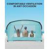 OutdoorMaster Beach Tent for 3-4 Person – Easy Setup and Portable Beach Shade Sun Shelter Canopy with UPF 50+ UV Protection Removable Skylight Family Size – Green(Green)