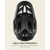 OutdoorMaster Full Face Mountain Bike Helmet for Men & Women-Two Removable Chin Pad Mountain Bike Helmet Grizzly, Ventilation Lightweight Racing Downhill DH BMX MTB Helmet(Meteorite Black)
