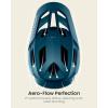 OutdoorMaster Full Face Mountain Bike Helmet for Men & Women-Two Removable Chin Pad Mountain Bike Helmet Grizzly, Ventilation Lightweight Racing Downhill DH BMX MTB Helmet(Azure Blue)
